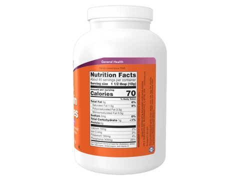 NOW Foods Lecithin Granules Source of Phosphatidyl Choline Non-GMO 454 g Supplement Facts label with phospholipid details
