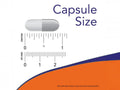 NOW Foods Liver Capsules with Milk Thistle Extract capsule size comparison chart image