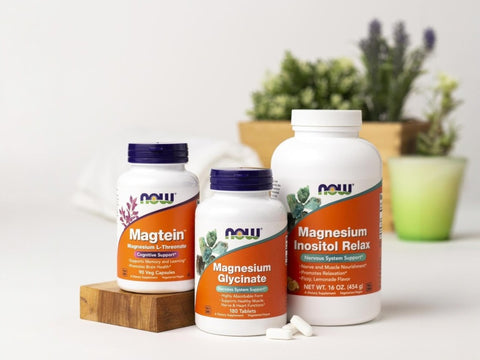 NOW Magnesium Glycinate 200mg - High Absorption Form variants