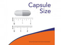 NOW Foods Men's Virility Power Male Performance Formula Veg Capsules capsule size measurement chart image