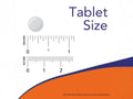NOW Foods Methyl B-12 5000 mcg and Folate Lozenges Vegan Lozenges lozenge size comparison chart image