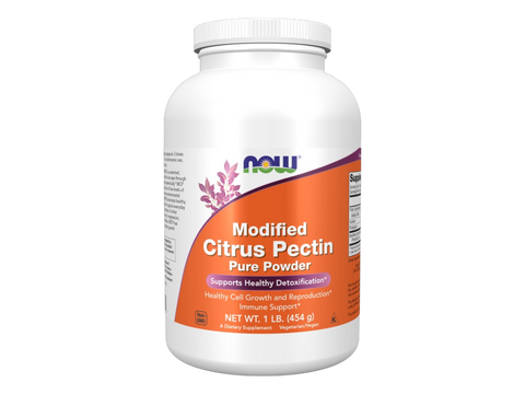 NOW Foods Modified Citrus Pectin Pure Powder Soluble Dietary Fiber Supplement 454 g container front view