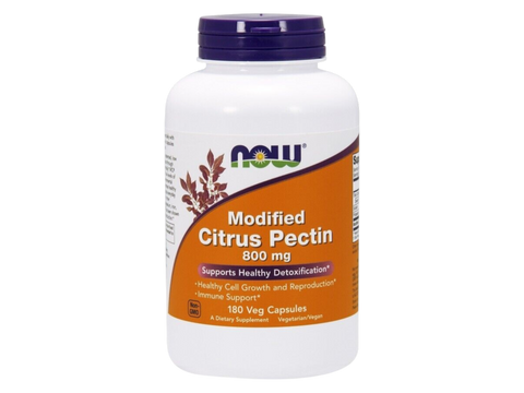 NOW Foods Modified Citrus Pectin Veg Capsules 800 mg per Serving 180 Veg Capsules front bottle view