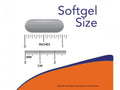 NOW Foods NKO Krill Oil 1000 mg Phospholipid Omega-3 Softgels softgel size comparison chart image