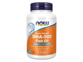 NOW Foods Omega-3 Fish Oil 500 mg DHA 250 mg EPA Enteric Coated Softgels 90 Softgels front bottle view