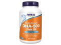 NOW Foods Omega-3 Fish Oil 500 mg DHA 250 mg EPA Enteric Coated Softgels 180 Softgels front bottle view