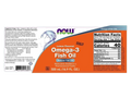 NOW Foods Omega-3 Fish Oil Liquid Lemon Flavour with EPA and DHA 500 mL suggested usage directions and product barcode