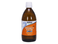 NOW Foods Omega-3 Fish Oil Liquid Lemon Flavour with EPA and DHA 500 mL bottle front view