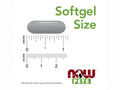 NOW Pets Omega-3 Fish Oil Softgels for Dogs and Cats softgel size comparison chart image