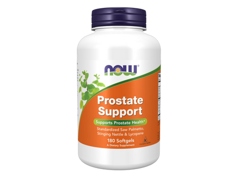 NOW Foods Prostate Support Softgels with Saw Palmetto and Lycopene 180 Softgels front bottle view