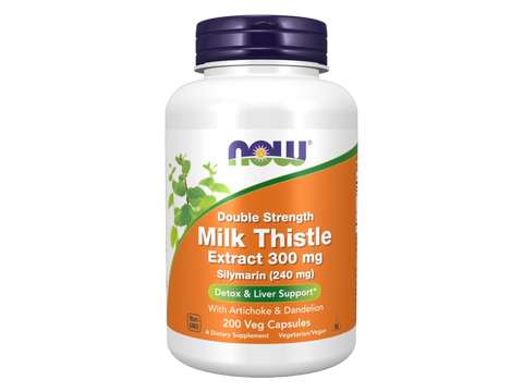 NOW Foods Silymarin 240 mg from Milk Thistle Herbal Complex Veg Capsules 200Veg Capsules front bottle view
