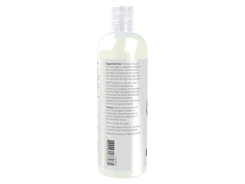 Barcode and product details for NOW Liquid Coconut Oil, 473ml