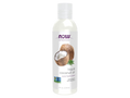 NOW Solutions Liquid Coconut Oil bottle, 118ml, on white background.