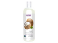 NOW Solutions Liquid Coconut Oil bottle, 473ml, on white background.