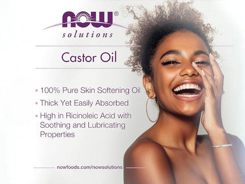 NOW Solutions Pure Castor Oil - Expeller Pressed - 473ml