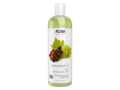NOW Solutions 100% Pure Grapeseed Oil bottle, 473ml, on white background.