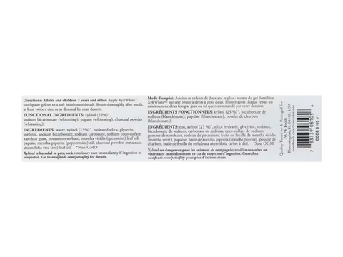 Barcode and product label for NOW Solutions Toothpaste 181g.