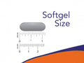 NOW Foods Sunflower Lecithin Softgels 1200 mg with Phosphatidyl Choline softgel size comparison chart image