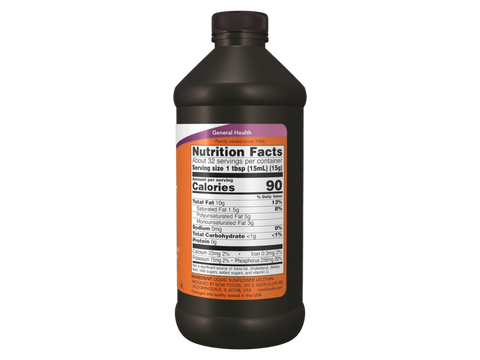 NOW Foods Sunflower Liquid Lecithin 16 fl oz 473 mL Soy-Free Non-GMO Supplement Facts label with phospholipid details
