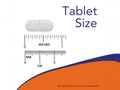 NOW Supplements Chlorella 1000 mg Tablets tablet size comparison chart image