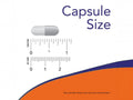 NOW Supplements Glutathione 250 mg Vegan Capsules capsule size comparison chart image