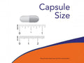 NOW Supplements L-Proline 500 mg Vegan Capsules capsule size comparison chart image