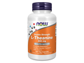 NOW Supplements L-Theanine 200 mg Double Strength Vegan Capsules 120 Veg Capsules front bottle view