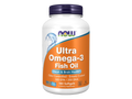 NOW Foods Ultra Omega-3 Fish Oil Softgels 500 mg EPA 250 mg DHA 180 Softgels front bottle view