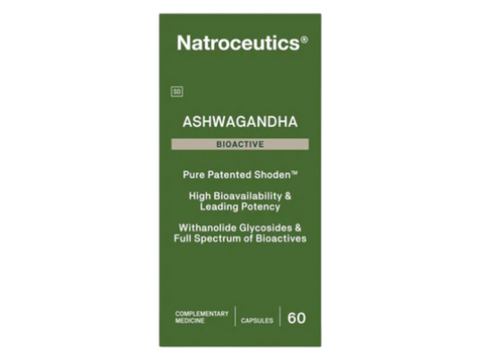 Natroceutics Ashwagandha Bioactive 60 Capsules front view box only
