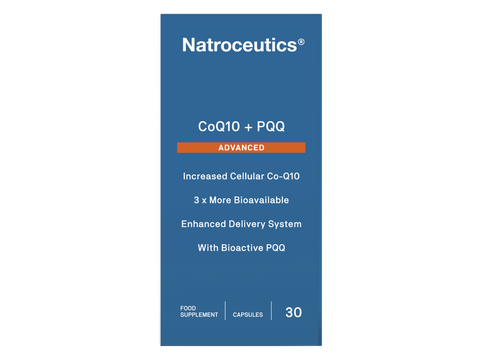 Natroceutics CoQ10 and PQQ Advanced 30 Capsules front view box only