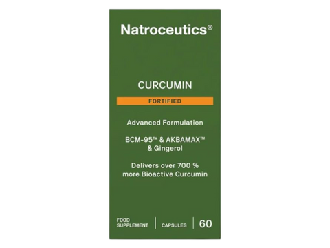 Natroceutics Curcumin Complex BCM-95 and Gingerol 60 Capsules front view box only