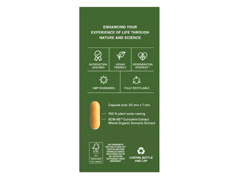 Natroceutics Curcumin Fortified 60 Capsules side view of box with product details