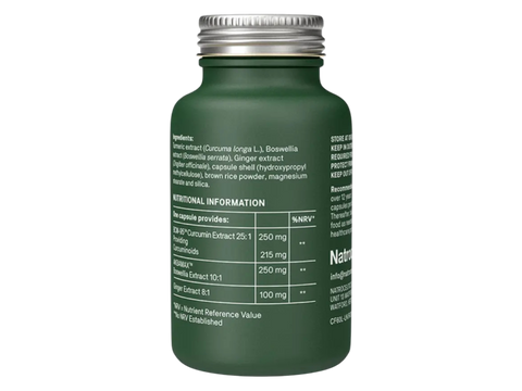 Natroceutics Curcumin Fortified 60 Capsules back view bottle only