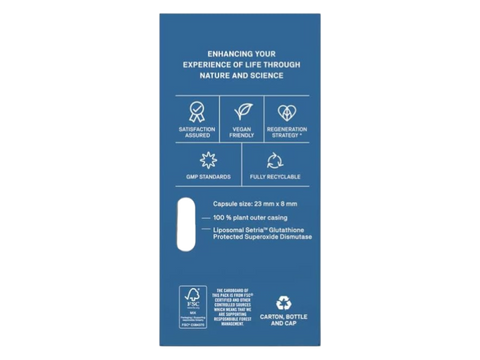 Natroceutics Glutathione SOD Advanced 30 Capsules side view of box with product details