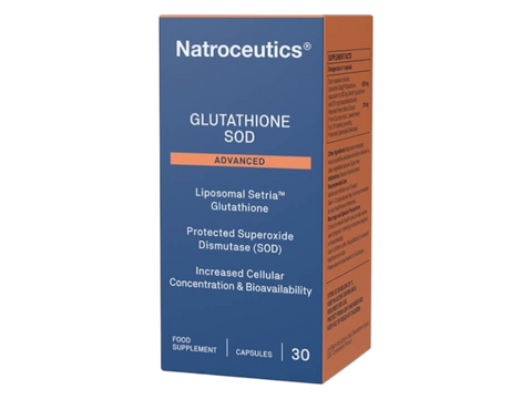Natroceutics Glutathione SOD Advanced 30 Capsules front view box only