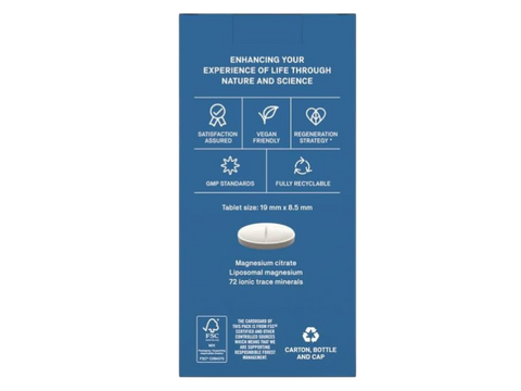 Natroceutics Magnesium Trace Mineral Complex 60 Capsules side view of box with product details