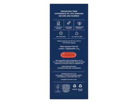 Natroceutics Omega-3 Fortified 60 Capsules side view of box with product details