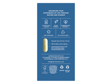 Natroceutics Vitamin C Complete 30 Capsules side view of box with product details
