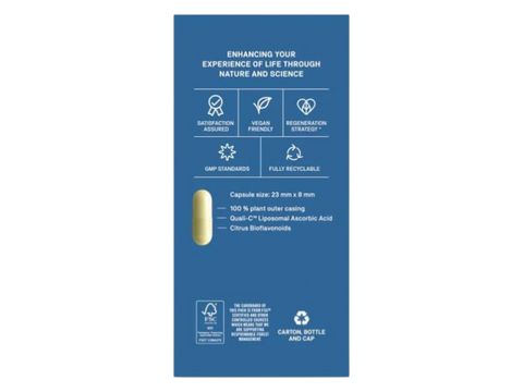Natroceutics Vitamin C Complete 60 Capsules side view of box with product details