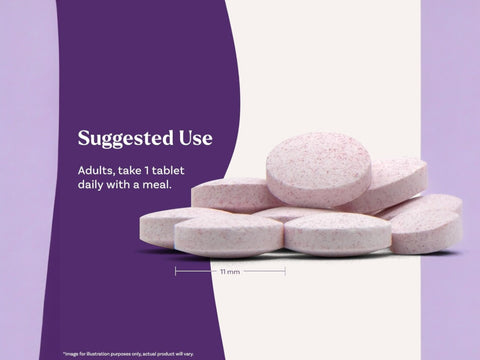 How to Use: Single Natrol Biotin tablet with bottle, daily supplement example.