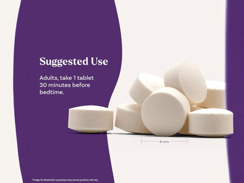 How to Use: Single Natrol Melatonin tablet, evening supplement example.