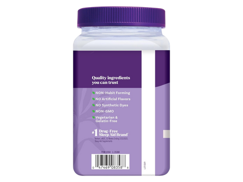 Barcode: Product barcode for Natrol Sleep Gummies supplement.