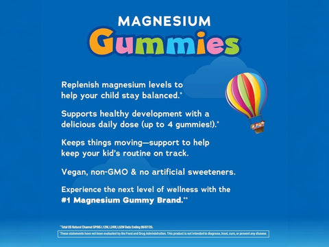 Natural Vitality CALM Kids Magnesium Gummies Sweet Citrus Lifestyle Image Supports Calm and Relaxation for Kids 60 Gummies