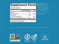 Natural Vitality CALM Magnesium Gummies 330mg Orange Flavour Supplement Facts Label 120 Gummies