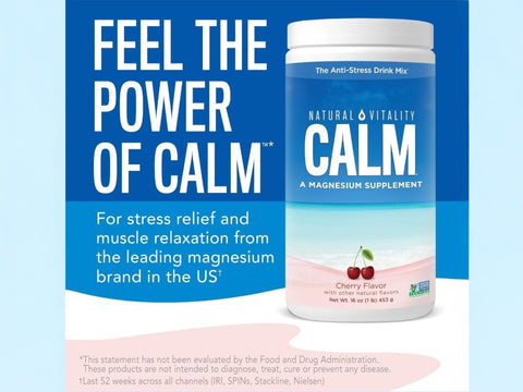 Natural Vitality CALM – Magnesium Drink Mix, Cherry Flavour, 226g
