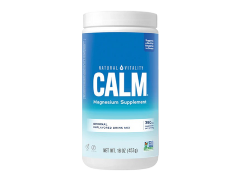 Natural Vitality CALM Magnesium Drink Mix Original Unflavoured Powder 453g Container Front View