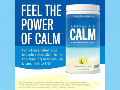 Natural Vitality CALM – Magnesium Drink Mix, Sweet Lemon Flavour