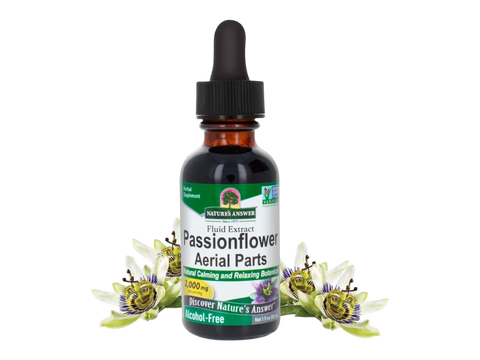 Nature’s Answer Passionflower alcohol-free liquid extract 30ml bottle front label
