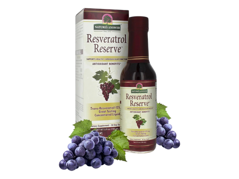 Nature's Answer Alcohol-Free Resveratrol Reserve 150ml bottle & box liquid supplement front label