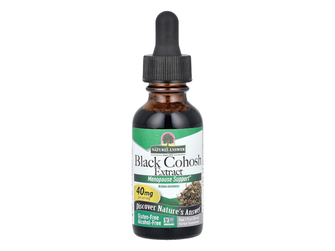 Nature's Answer Alcohol-Free Black Cohosh Root Extract 30ml liquid herbal supplement front label